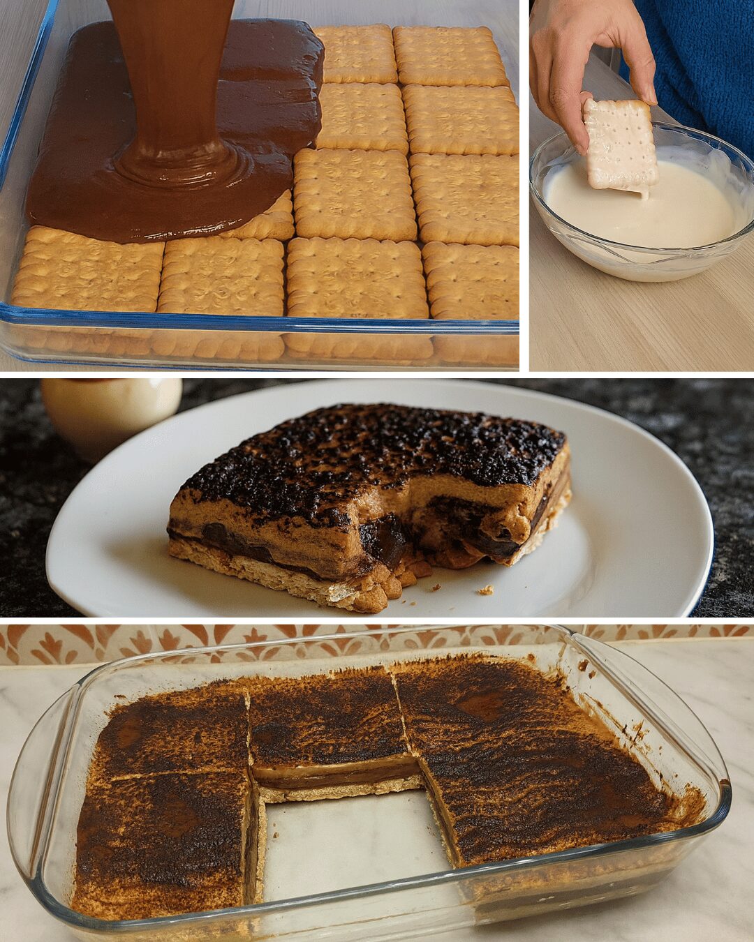 Gâteau Biscuits – Chocolat – Café (Sans Four)