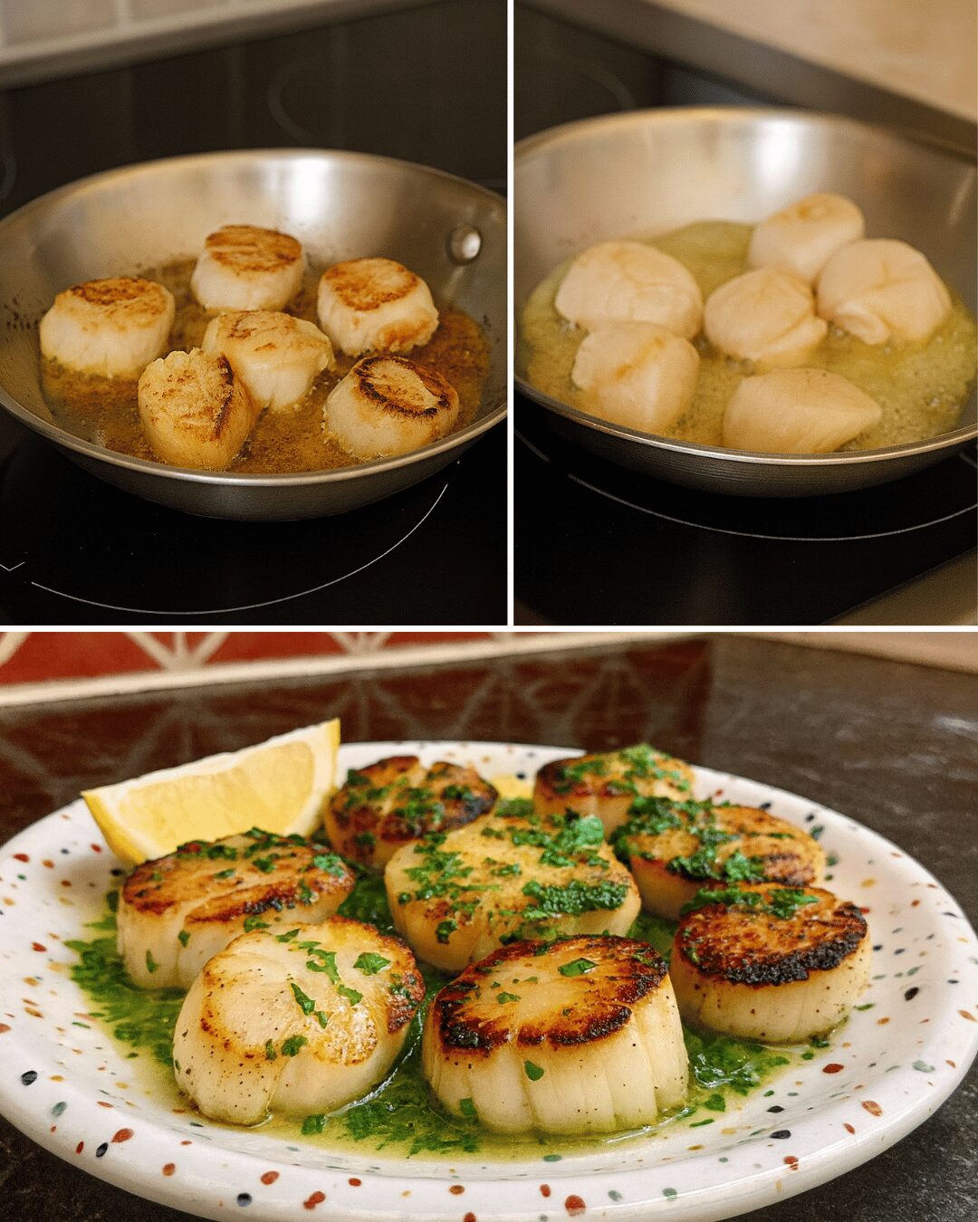 Noix de Saint-Jacques Poêlées au Beurre Persillé