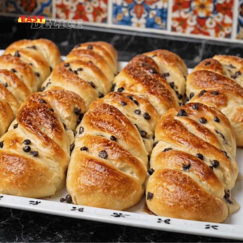 Brioches Tressées Fourrées à la Crème & Pépites de Chocolat