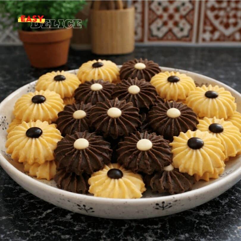 💜 Mini Biscuits Sablés Bicolores Vanille & Chocolat