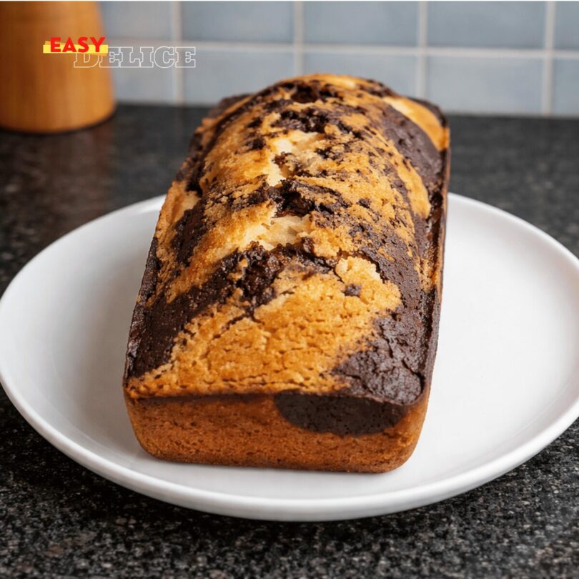 Cake marbré ultra moelleux vanille & chocolat