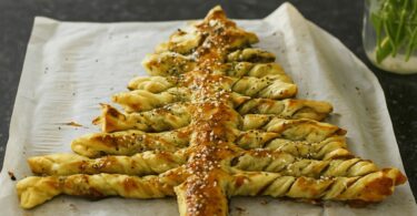 Sapin de Noël en pâte feuilletée