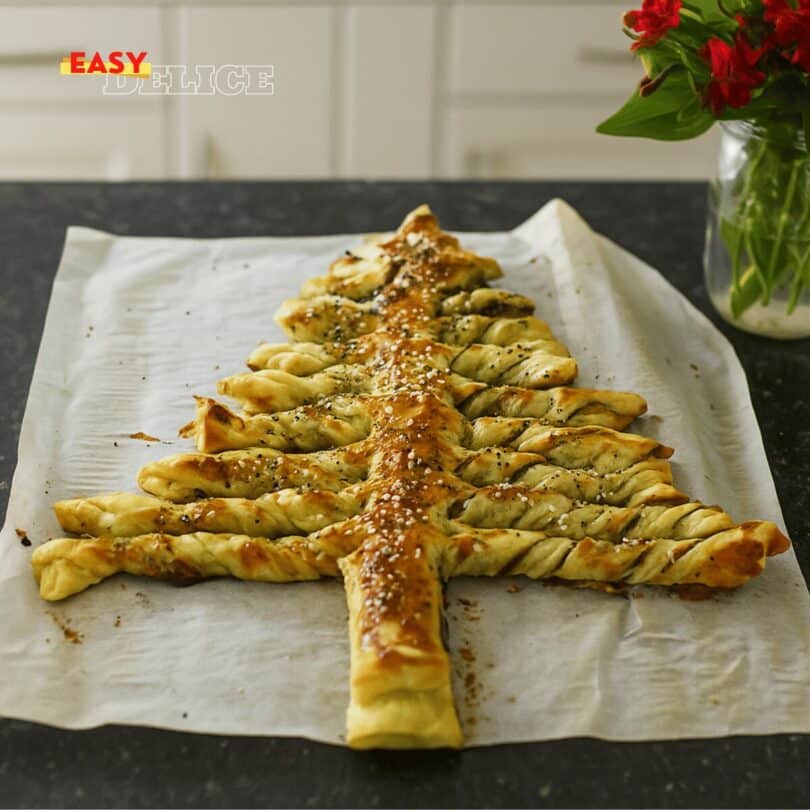 Sapin de Noël en pâte feuilletée