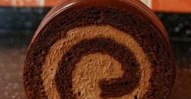 Bûche Roulée Chocolat–Praliné (Recette Professionnelle)