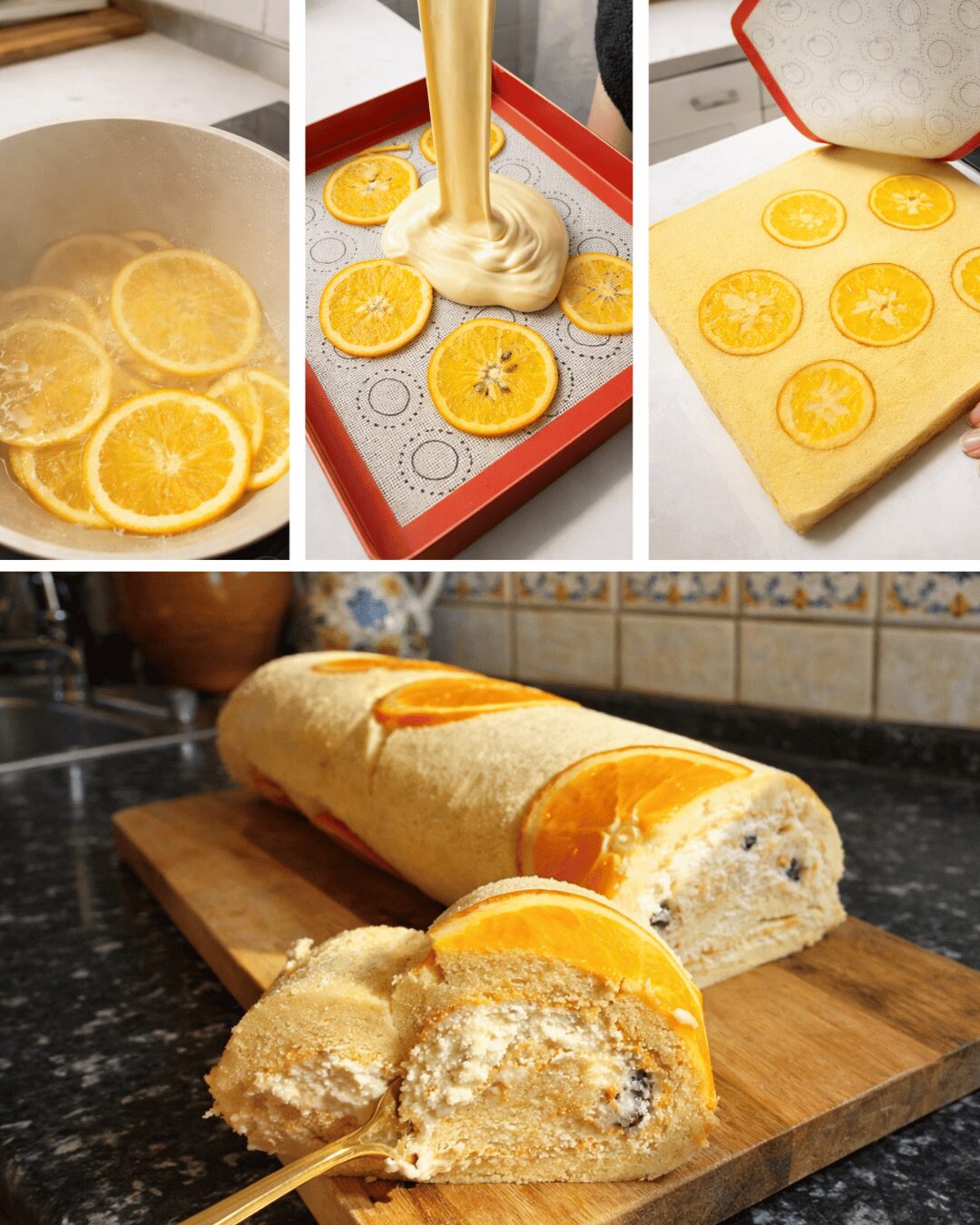 Gâteau roulé moelleux à l’orange