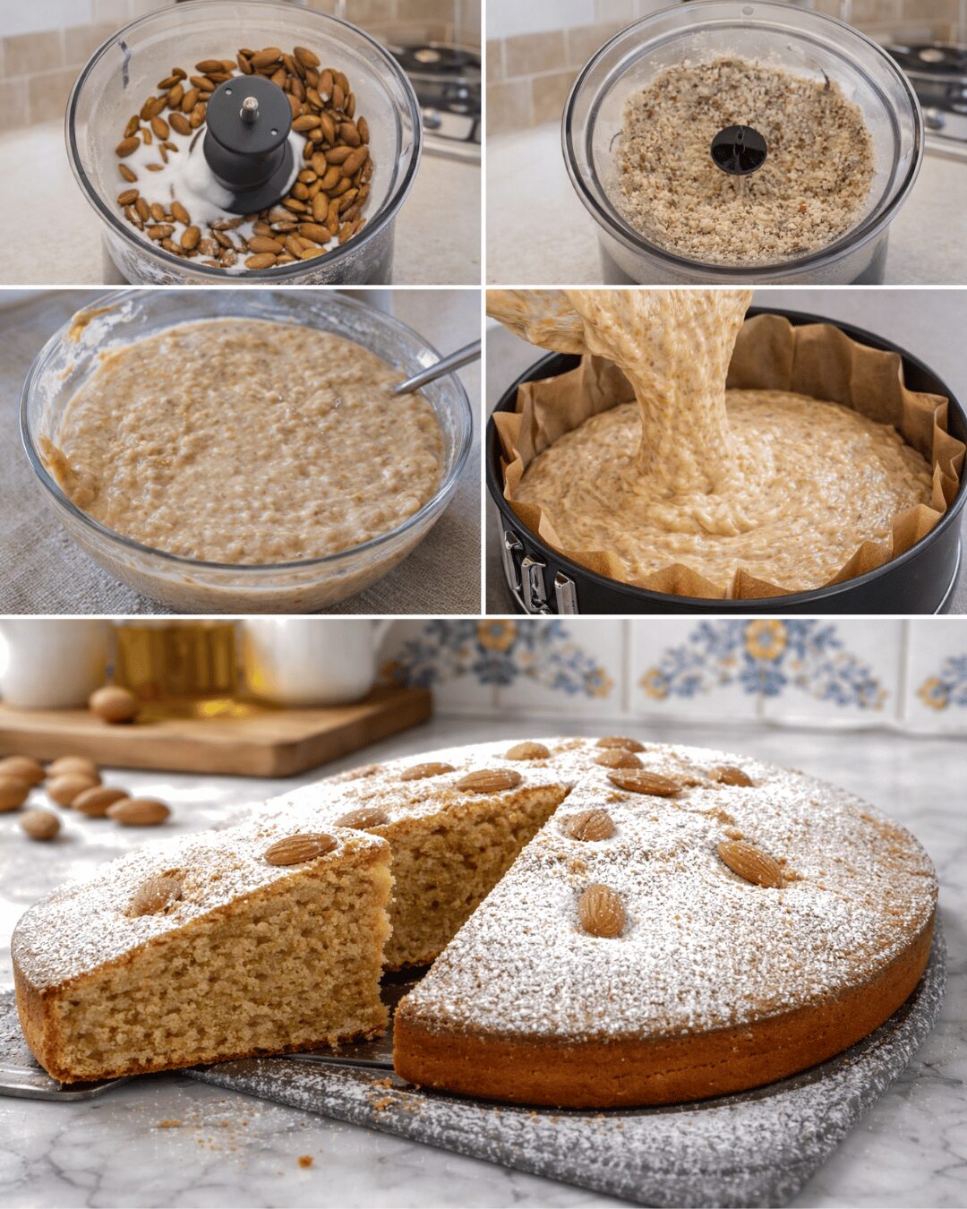 Gâteau Moelleux aux Amandes (Sans Farine) 