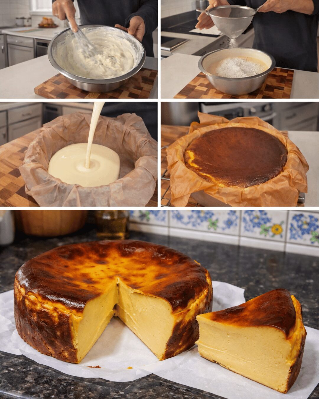 Cheesecake Basque à la Vanille