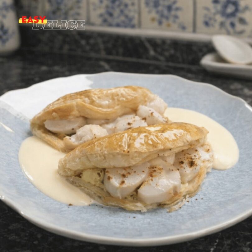 Feuilletés de Saint-Jacques et Sauce au Champagne
