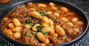 Haricots blancs et bœuf mijoté aux épices