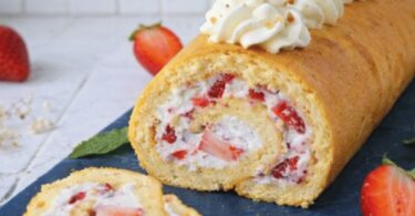 Roulé aux Fraises & Vanille