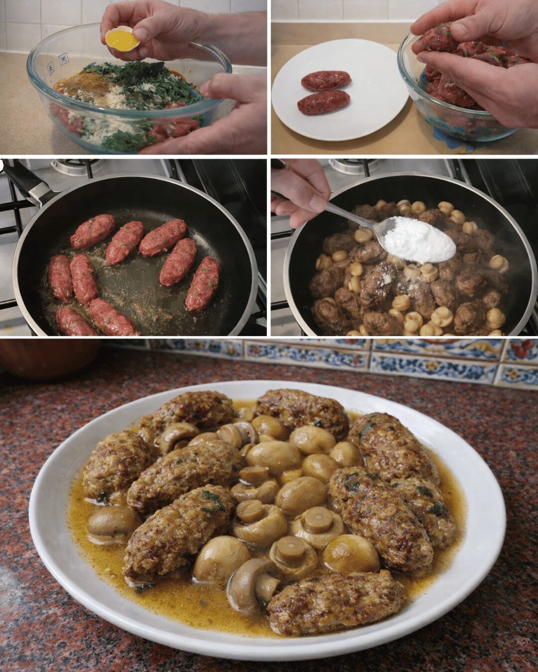 Boulettes de Viande aux Champignons