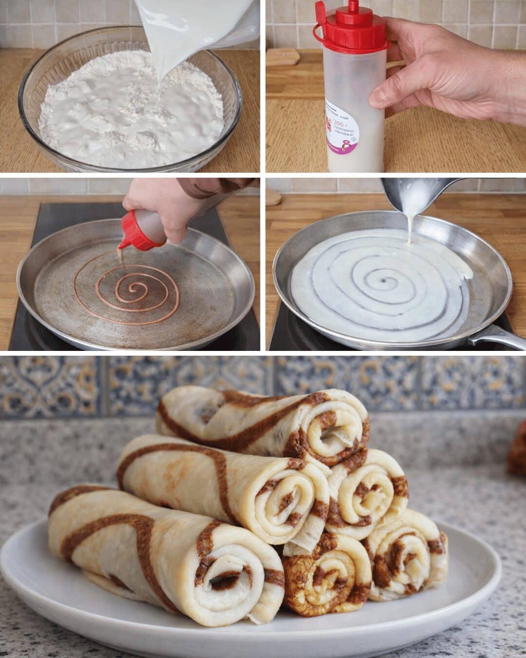 Crêpes Spirales Vanille & Chocolat