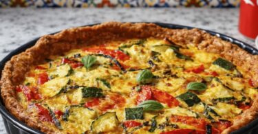 QUICHE COURGETTES, TOMATES & POIVRON