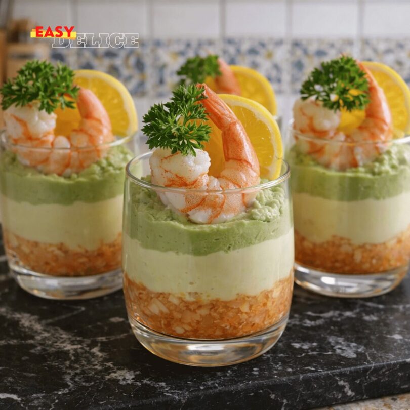 Verrines Avocat Crevettes Agrumes