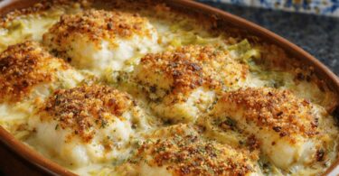 Gratin Cabillaud Poireaux Crème