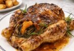 Poulet Rôti au Citron, Romarin et Vin Blanc
