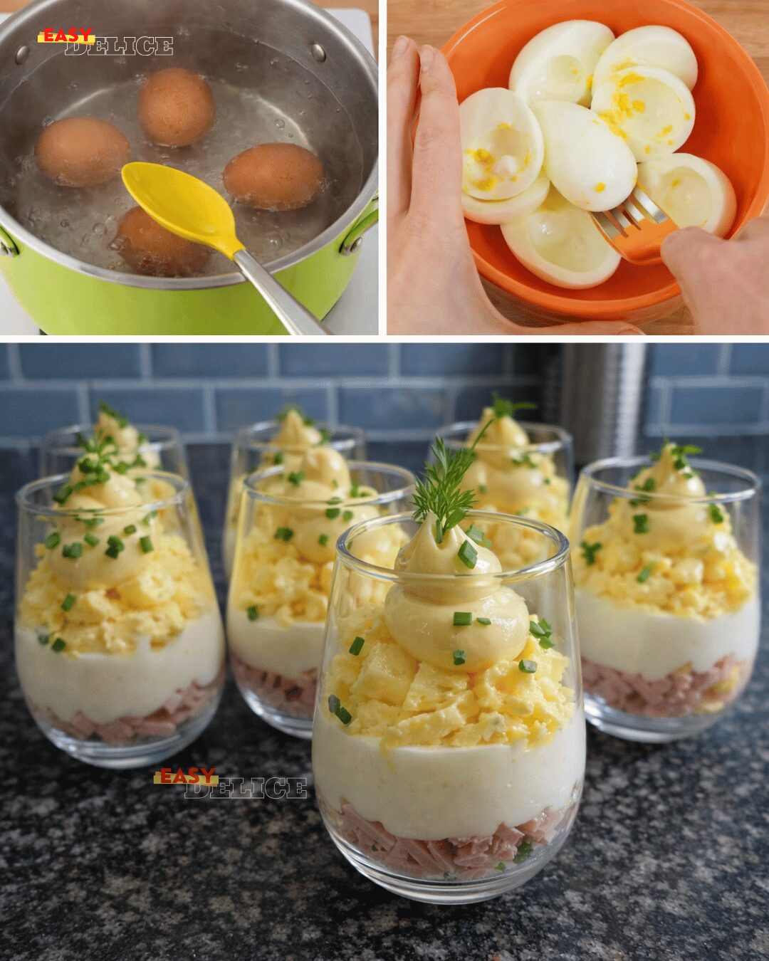 Œufs Mimosa en Verrines : frais, légers et raffinés