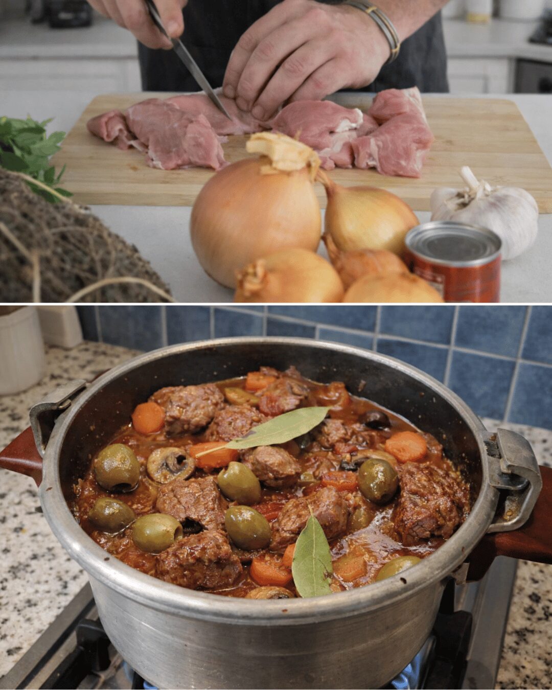 Sauté de veau aux olives