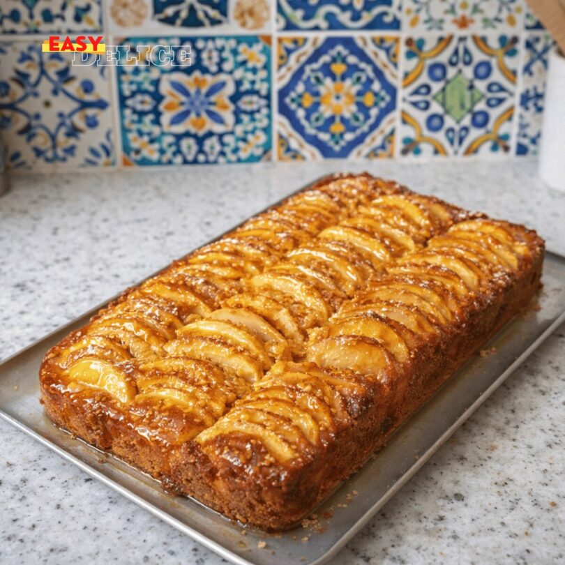 Gâteau Fondant aux Pommes Caramélisées