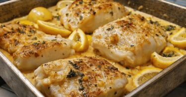 Cabillaud au Four à la Moutarde et Crème Citronnée