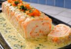 Roulade de Saumon Farcie aux Crevettes