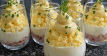 Œufs Mimosa en Verrines : frais, légers et raffinés