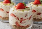 Tiramisu aux fraises et pistaches