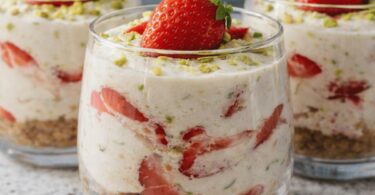 Tiramisu aux fraises et pistaches
