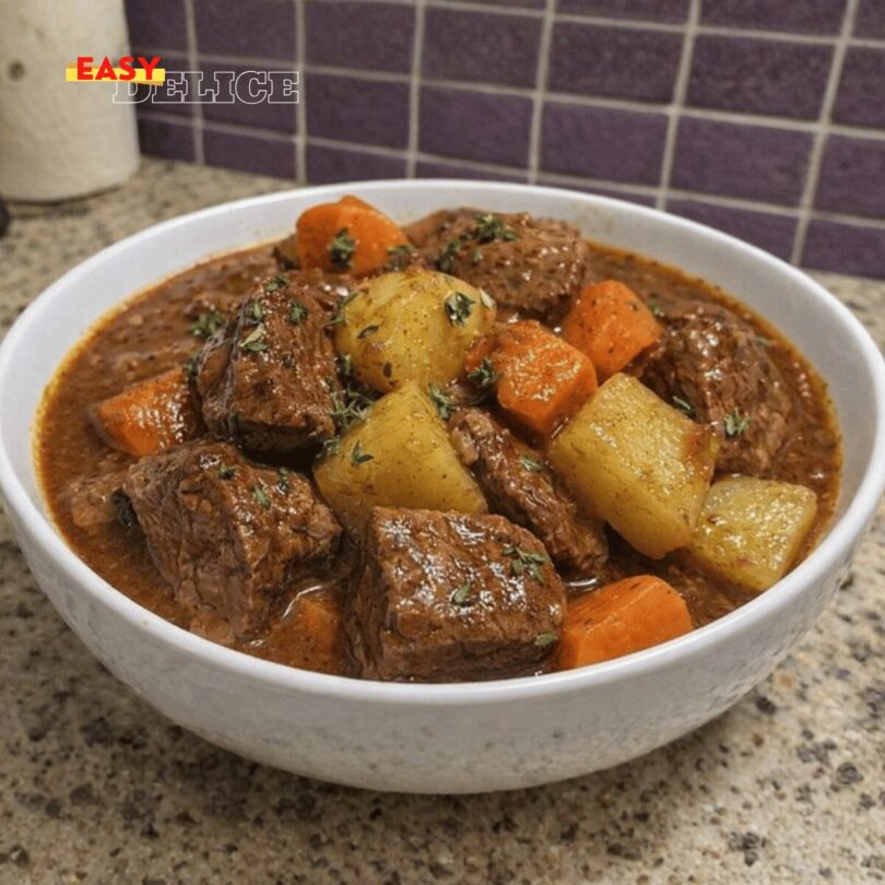 Bœuf Mijoté Fondant Sauce Riche et Parfumée