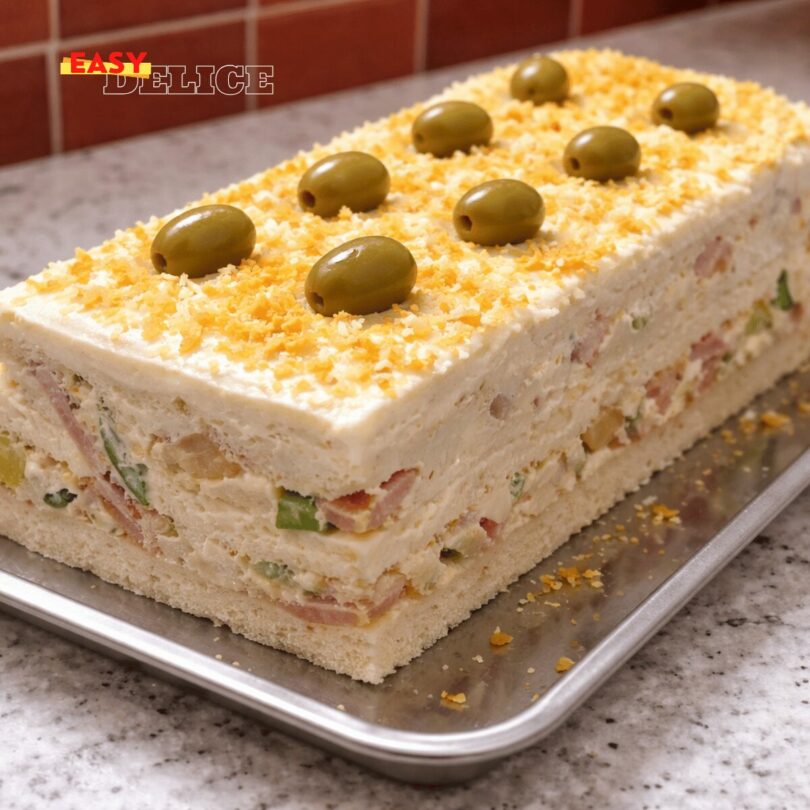 Gâteau Salé Froid Économique (Style Traiteur)