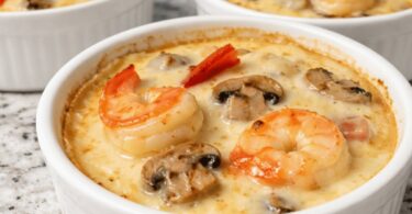 Cassolette de la Mer : Saint-Jacques, Crevettes & Champignons
