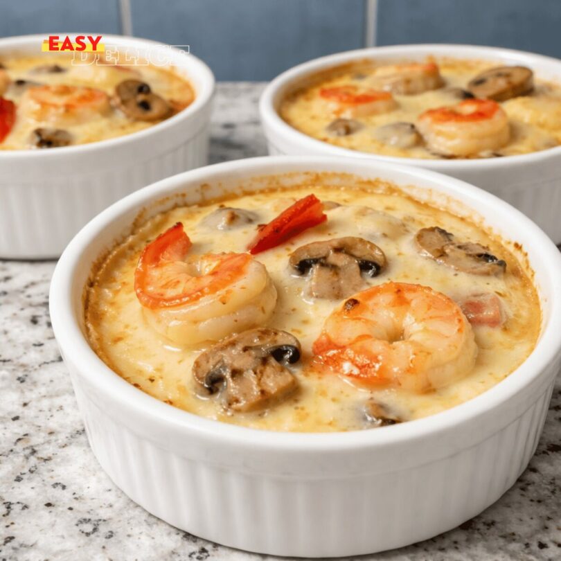 Cassolette de la Mer : Saint-Jacques, Crevettes & Champignons