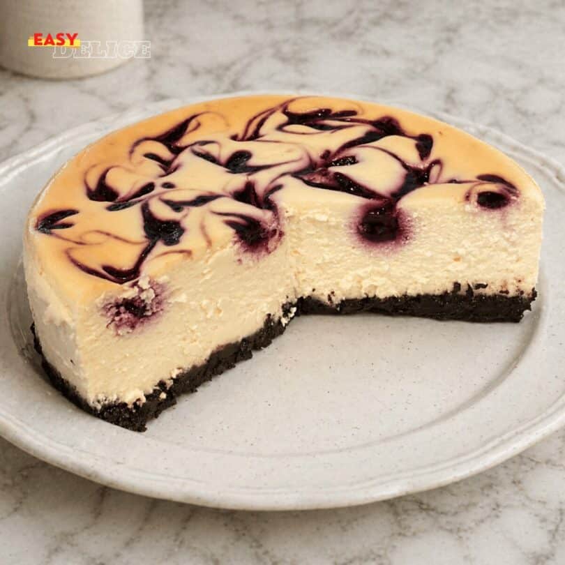 Cheesecake Marbré aux Fruits Rouges de Cyril Lignac