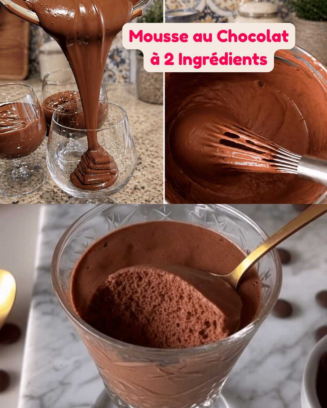 Mousse au Chocolat à 2 Ingrédients