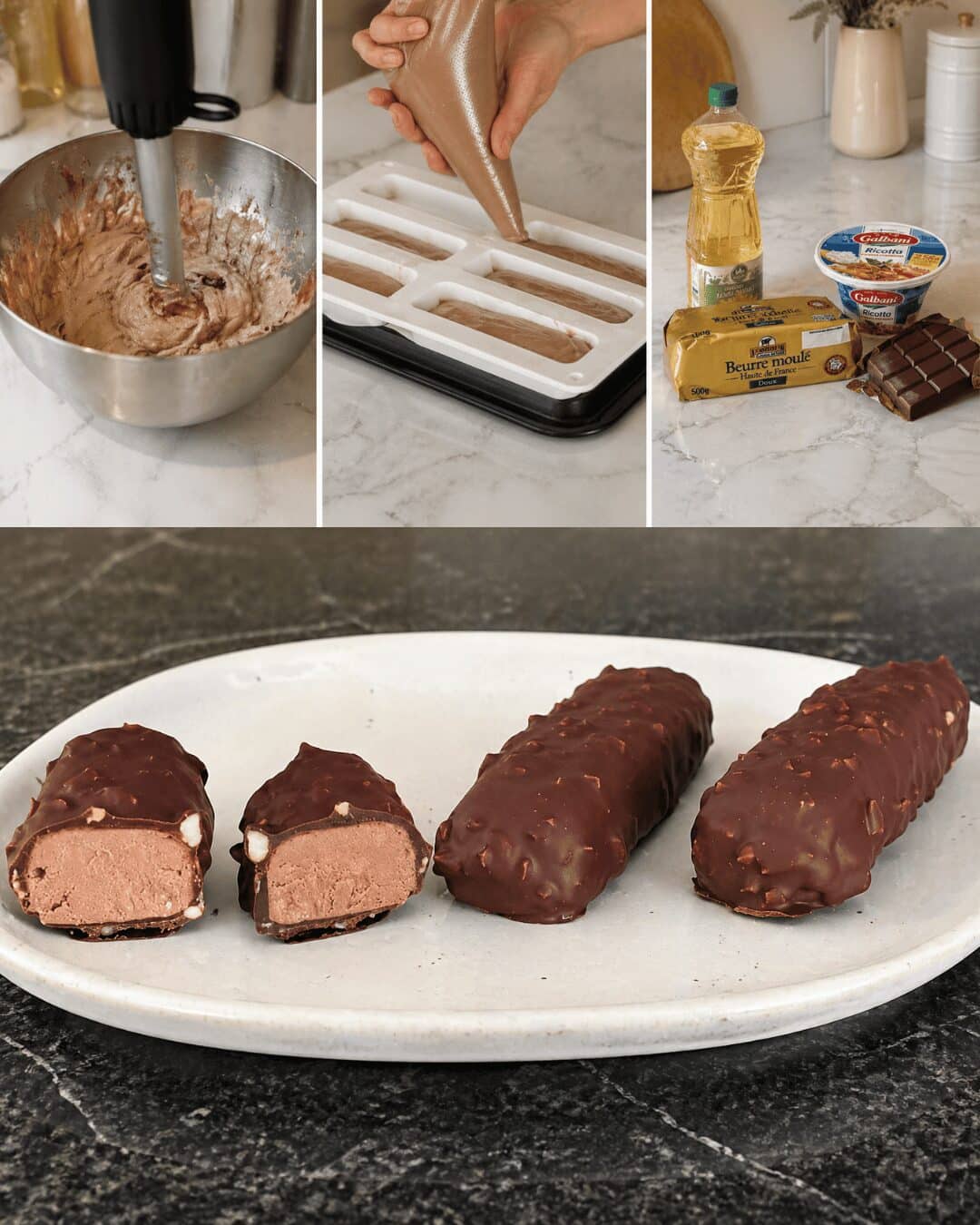 Barres Glacées Chocolat & Cacahuètes