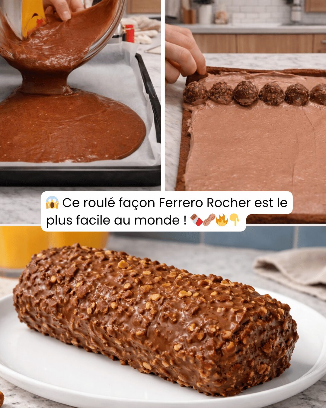 Roulé Façon Ferrero Rocher (Ultra Gourmand & Irrésistible)