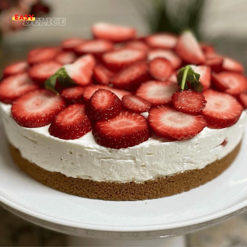 Cheesecake Fraise & Citron Vert Sans Cuisson
