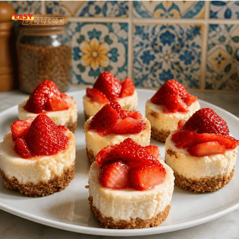 Mini Cheesecakes aux Fraises