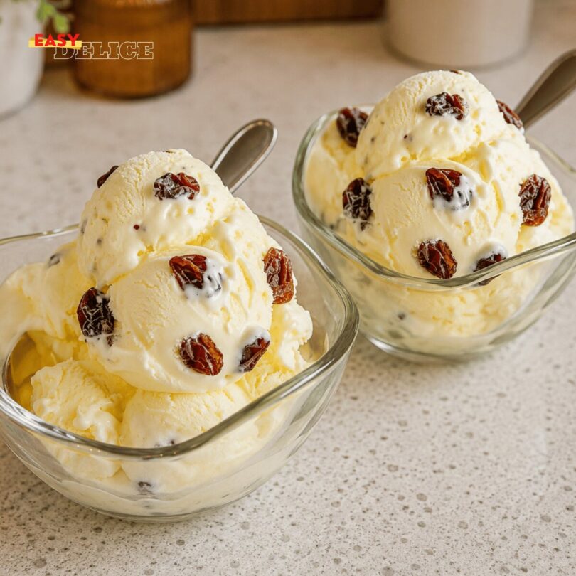 Glace Rhum Raisin Maison