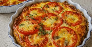 Quiche Sans Pâte au Thon et à la Tomate
