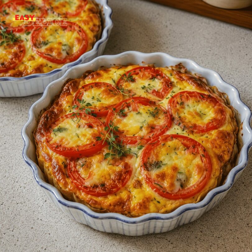Quiche Sans Pâte au Thon et à la Tomate
