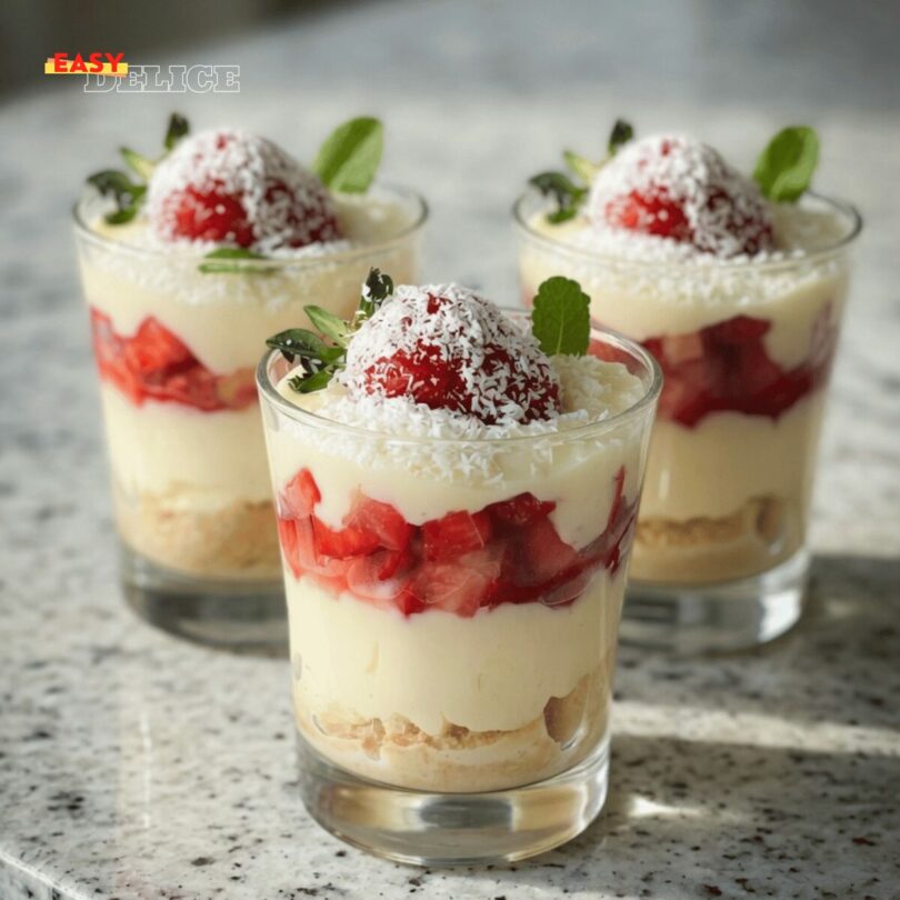 Verrines Coco & Fraises
