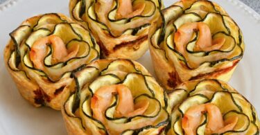 Roses Feuilletées Courgettes & Saumon Fumé