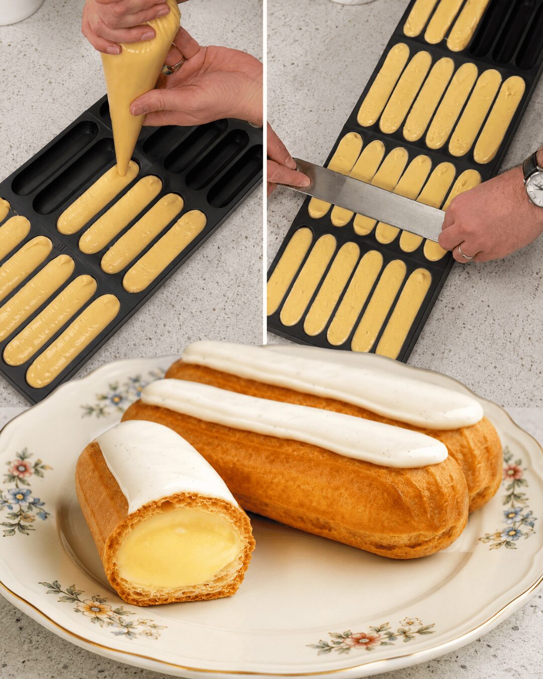 Mini Éclairs Parfaits Façon Chef Pâtissier