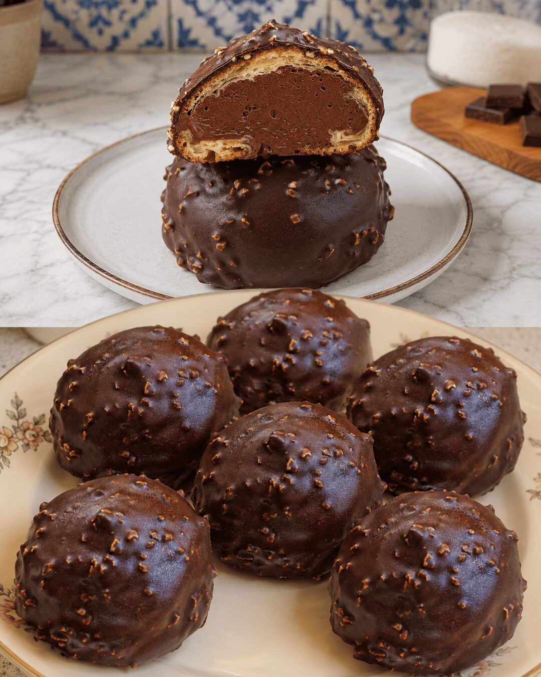 Dômes Choux Chocolat & Amandes Croquantes