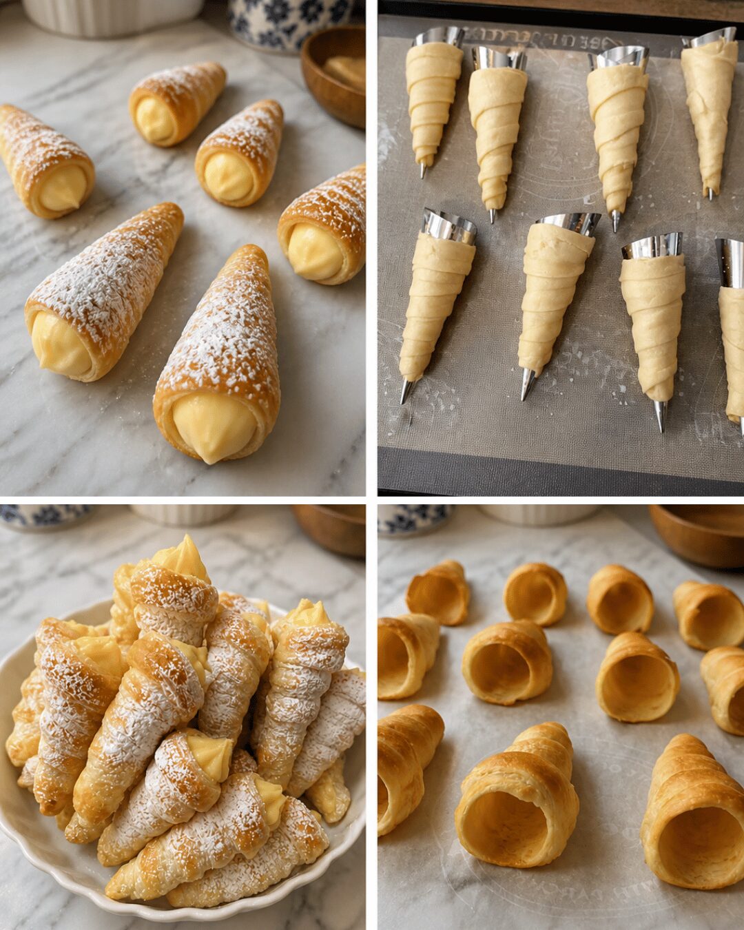 Cornets Feuilletés à la Crème