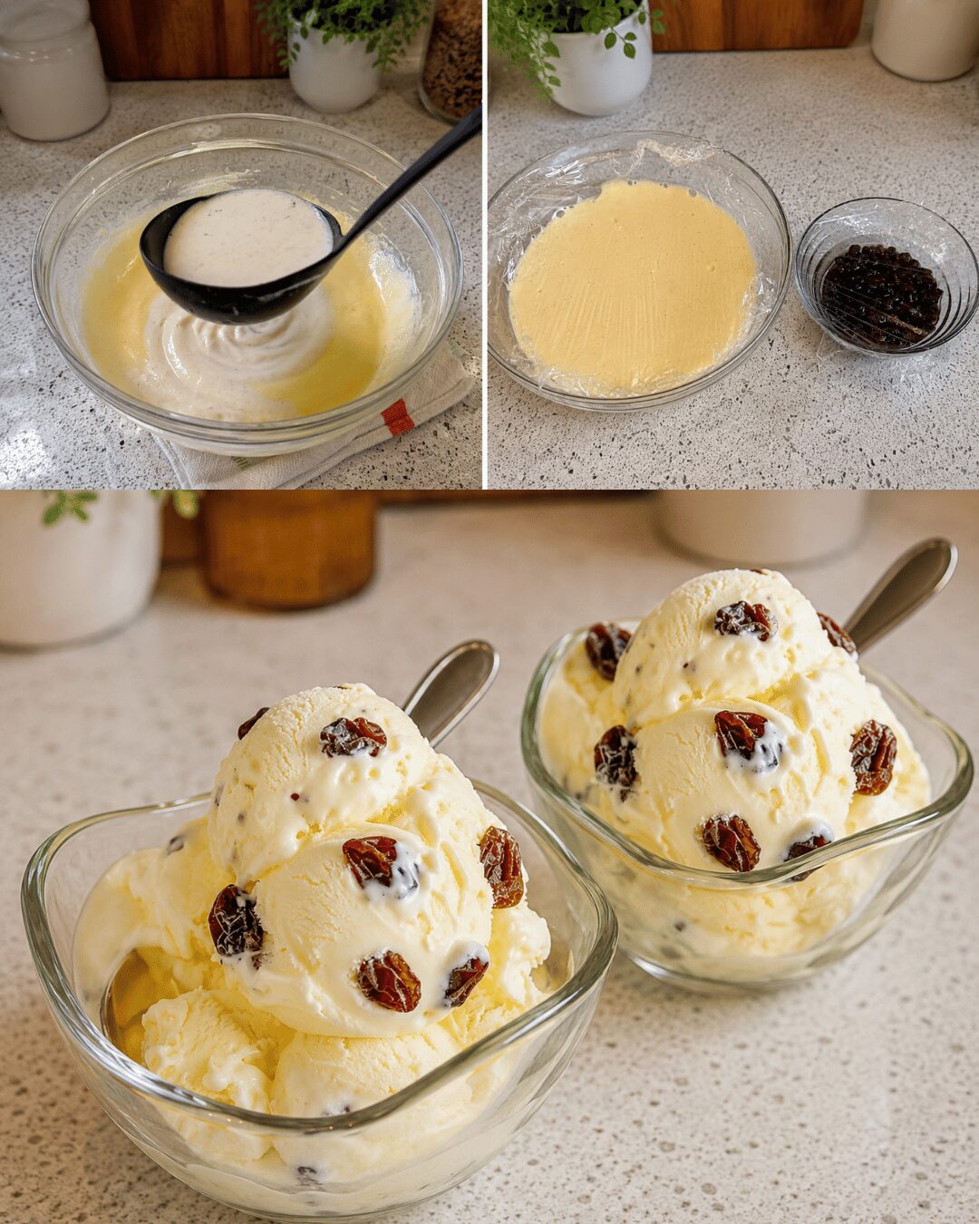 Glace Rhum Raisin Maison