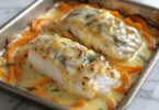 Cabillaud Gratiné à la Crème et Carottes Fondantes
