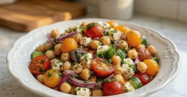 Salade d’Été Pois Chiches, Tomates Cerises & Feta