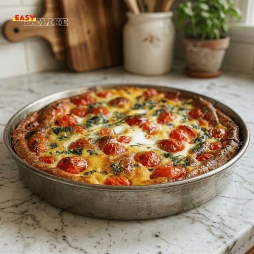 Clafoutis Salé Tomates & Mozzarella